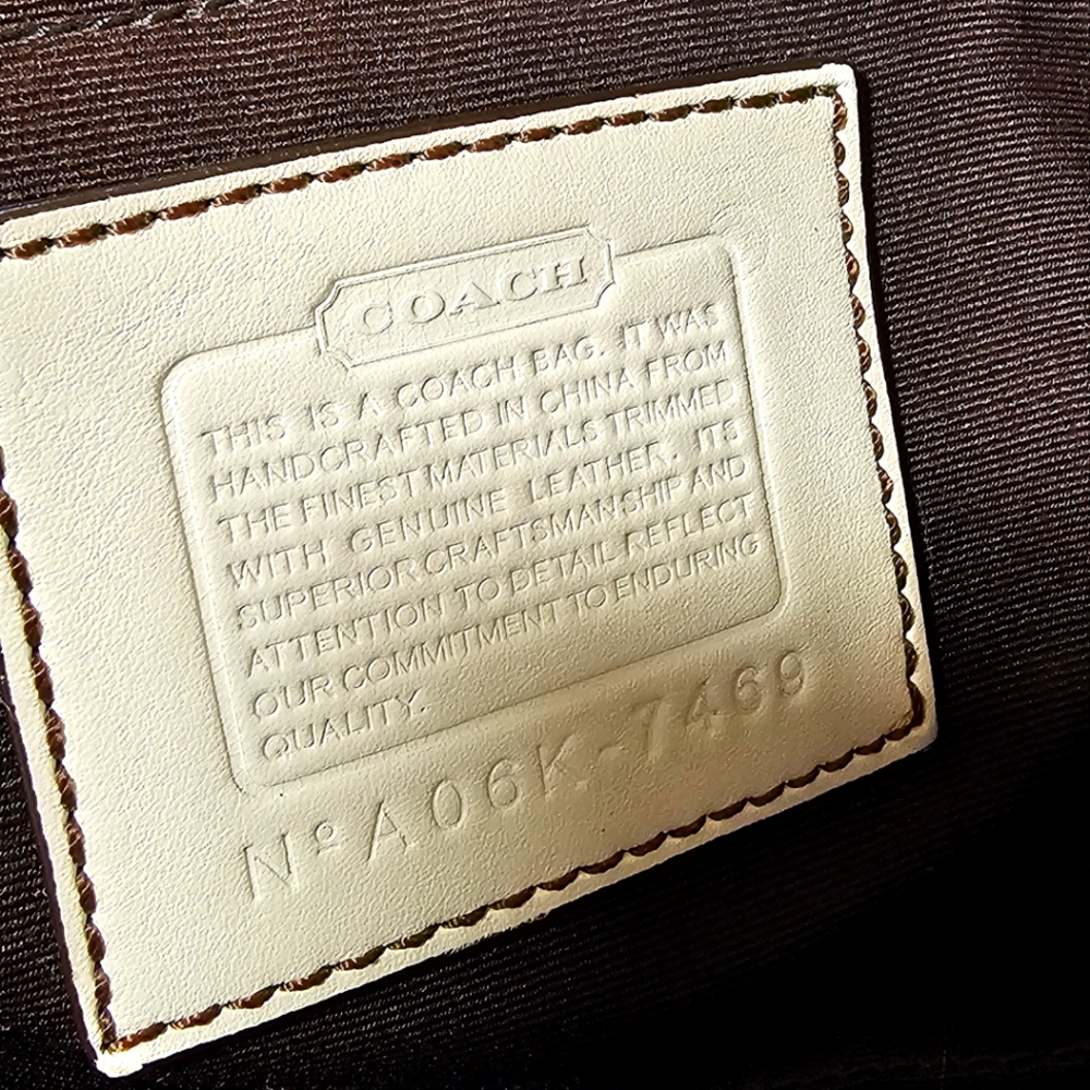 Coach Legacy Signature Ivory and Beige Shoulderbag | Handbag - Picture 10 of 15